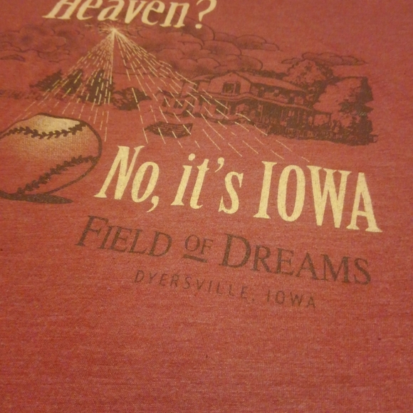 ⚾ 😇 🌽 Field of Dreams ✨ Dyersville Iowa Shirt Medium Is This Heaven? ⭐ 90s 📼 - Picture 4 of 8